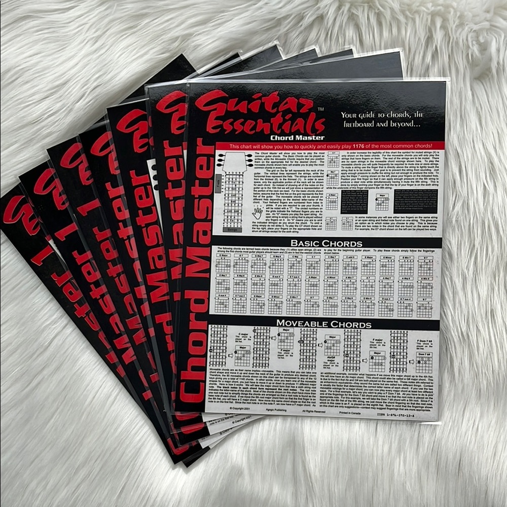 Guitar Essentials Chord Master Posters set of 7